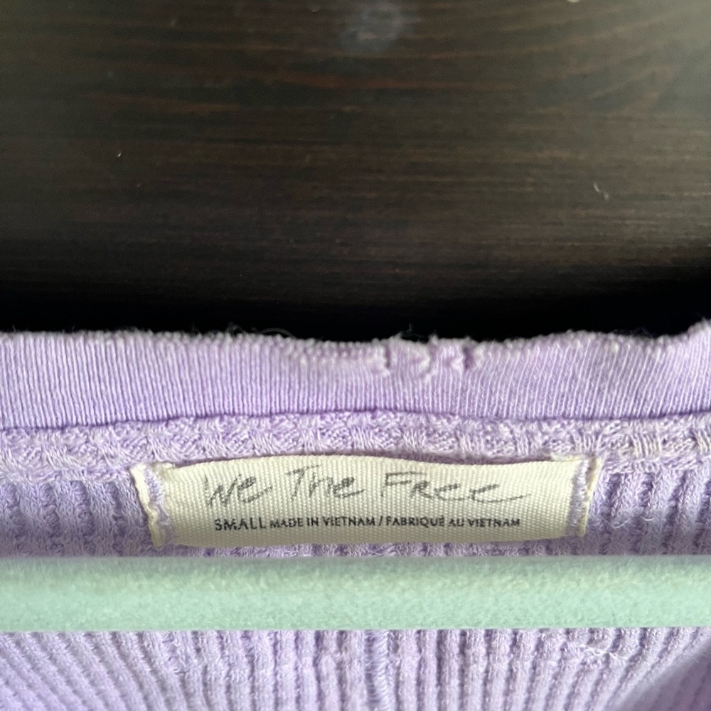 We The Free Lilac Ribbed Top - Picture 2 of 4